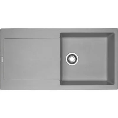 Franke: Lavello una vasca con gocciolatoio Maris MRG 611-L 114.0066.570 finitura fragranite stone grey da 97x50 cm