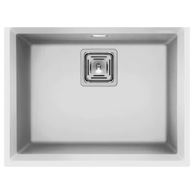 Elleci Lavello una vasca KARISMA 105 SOTTOTOP LGK10568BSO finitura composito G68 bianco da 56x43.8 cm