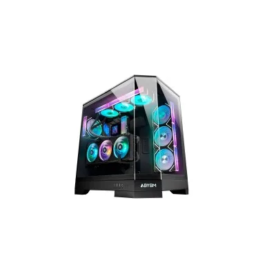 CASE ABYSM Danube SavaH600 Black Tower AB130211 E-ATX, ATX, ITX, Micro ATX Vetro temperato laterale e frontale
