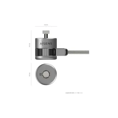 Cavo di sicurezza Aisens con blocco chiave per computer, monitor, laptop - 1,5 m