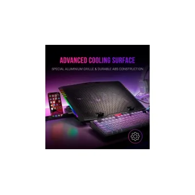 Base di Raffreddamento Mars Gaming MNBC5 per Laptop fino a 19" 6 Ventole 7 Posizioni Inclinabili MNBC5