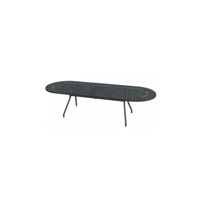 RD Italia Tavolo allungabile NEW REEF XL con struttura e piano in acciaio da 220(300)x110 cm