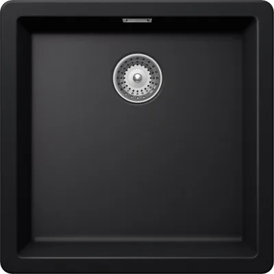 Schock Lavello una vasca GALAXY N100U GALN100U84 finitura nero puro da 43x43 cm