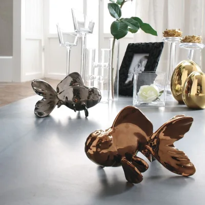 Adriani & Rossi Pesce in ceramica smaltata lucida