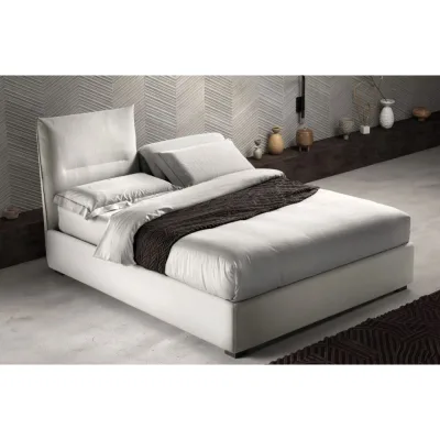 Samoa Letto matrimoniale SHARP imbottito con o senza contenitore da 175x210/220 cm