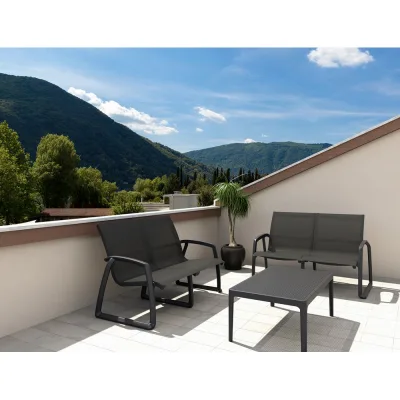 Siesta Divano Pacific Lounge Sofa Armchair art. 234 con struttura in polimero e scocca in polimero - Con braccioli
