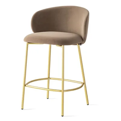 PRONTA CONSEGNA - Connubia Sgabello Tuka CB1995-MTO colore ottone / sabbia da h. 88 cm