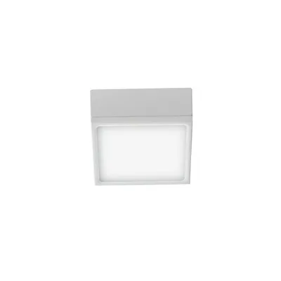 Plafoniera LED bianca in acrilico e alluminio 16w 2000lm 4000k 11,2x11,2x4,9cm