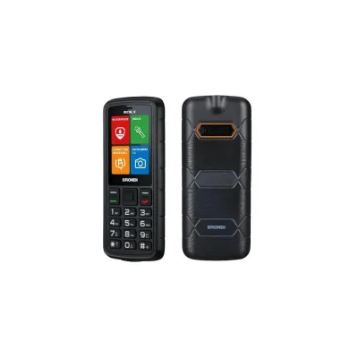 BRONDI IRON X DUAL SIM 2.4" TELEFONO CELLULARE RUGGED RESISTENTE AD ACQUA E URTI IP69K TORCIA LED FOTOCAMERA nero