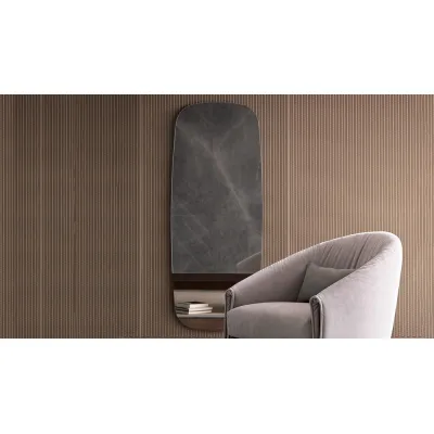 Bonaldo Specchio Lake 52 con fascia in metallo da 52 cm e h. 180 cm