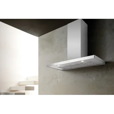 Airone Cappa a parete Slim finitura acciaio AISI 430 da 90 cm