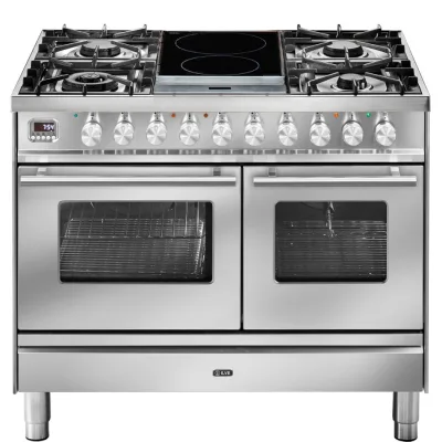 Ilve Cucina PD10W Professional Plus PD10IDWE3 doppio forno e piano cottura 4 fuochi e 2 zone induzione con dual da 100 cm - IN PROMOZIONE FINO AL 6/07