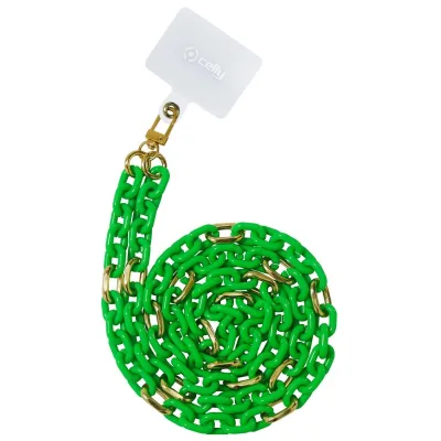 CELLY NECK LACET CHAIN GREEN FLUO LACETCHAINGNF
