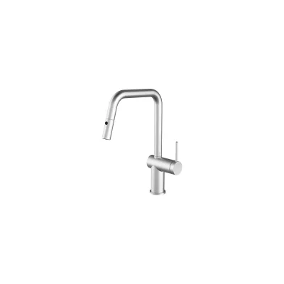 Barazza Miscelatore monocomando con doccia estraibile EVO DOCCIA 1RUBEVD finitura inox satinato