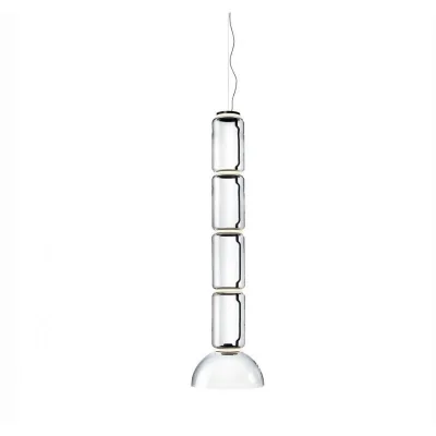 Flos Lampada a sospensione Noctambule Suspension 4 Low Cylinder Bowl finitura nero