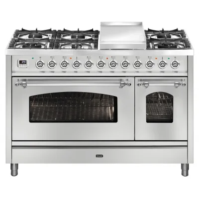 Ilve Cucina P12N da incasso Nostalgie P12FDNE3 doppio forno e piano cottura 8 fuochi con fry top e dual da 120 cm