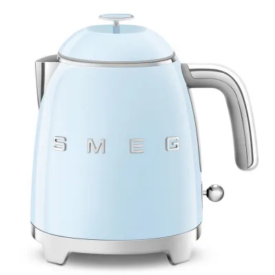 PRONTA CONSEGNA - Smeg Mini bollitore KLF05PBEU finitura azzurro con logo Smeg 3D