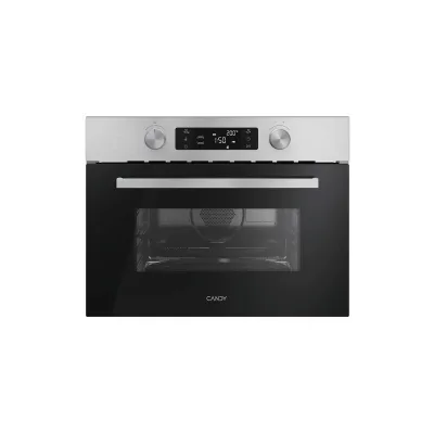 PRONTA CONSEGNA - Candy Forno microonde combinato da incasso CA4MWNBB6N finitura vetro nero e acciaio inox da 60 cm