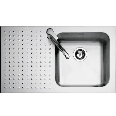 Barazza Lavello una vasca con gocciolatoio sx 1IS9060/1S finitura inox satinato da 86x50 cm - IN PROMOZIONE FINO AL 6/07