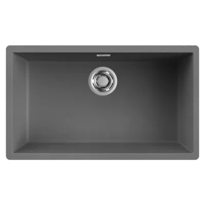 Elleci Lavello una vasca ZEN 130 LKZ13099 finitura composito K99 grigio scuro da 75.6x45.6 cm