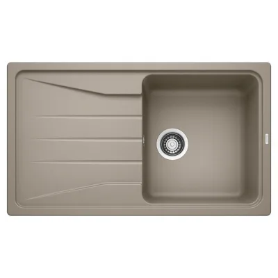 Blanco | Lavello una vasca con gocciolatoio SONA 5 S 1519678 finitura tartufo da 86x50 cm - Sopratop