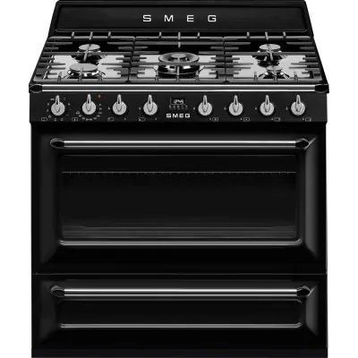 Smeg S Cucina TR90BL2 con forno termoventilato e piano cottura gas finitura nero da 90x60 cm - IN PROMOZIONE FINO AL 6/07