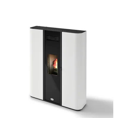 Eva Calòr Stufa a pellet ermetica slim DIVA 901668200 finitura bianco