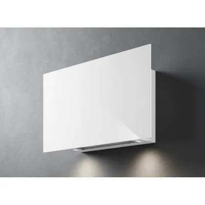 Falmec Cappa a parete Cover finitura vetro bianco da 85 cm