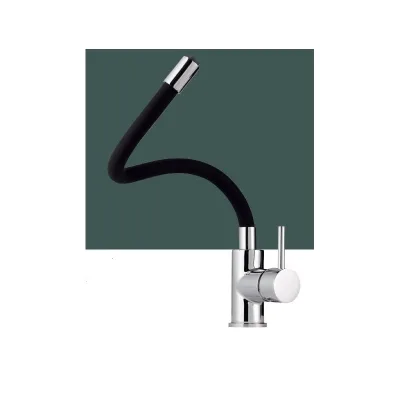 Foster Miscelatore monocomando con canna girevole e snodabile 8525 000 finitura ottone cromato