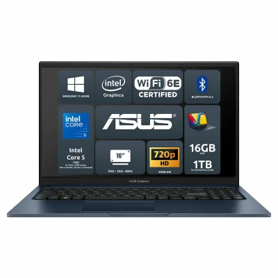 ASUS Vivobook 15 F1504VA-BQ128W Intel Core 5 120U 16GB Intel Graphics SSD 1TB 16'' FHD Win11