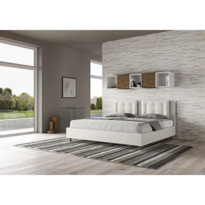 Ityhome Letto king size Annalisa in similpelle da 180 cm