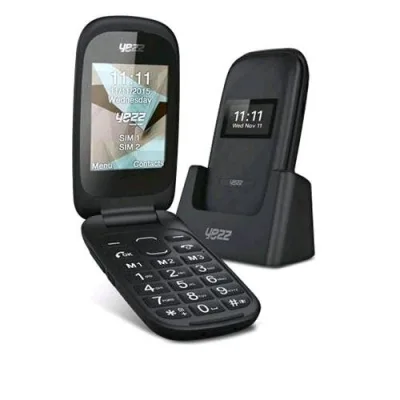 YEZZ Z51 DUAL SIM 2.4" SENIOR PHONE CLAMSHELL TASTO SOS BLUETOOTH BASETTA DI RICARICA INCLUSA ITALIA BLACK