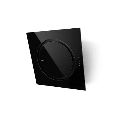 Elica Cappa filtrante a parete OM AIR @ BL/F/75 PRF0094744A finitura vetro nero da 75 cm