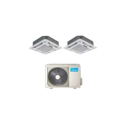 Climatizzatore Condizionatore MIDEA Dual Split CASSETTA 4 Vie da 12000+12000 Btu Inverter con M20-18FN8 R-32 WI-FI OPTIONAL 12+12 A++/A+