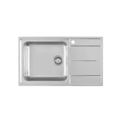 Foster Lavello una vasca con gocciolatoio a destra 3218 002 finitura acciaio inox da 86x50 cm - IN PROMOZIONE FINO AL 30/06