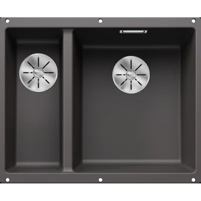 PRONTA CONSEGNA - Blanco | Lavello una vasca DX con vaschetta SUBLINE 340/160-U 1520403 finitura grigio roccia da 55.5x46 cm - Sottotop