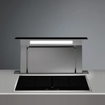 Falmec Cappa da base Down Draft finitura acciaio inox e vetro nero da 120 cm - IN PROMOZIONE CON VOUCHER FINO AL 6/07