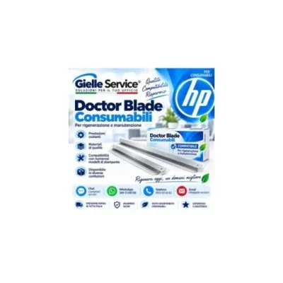 Doctor Blade compatibile HP – 5 pz – 5225/5525; Canon LBP 9100C/9500C/9600C (CE740-CE743A, CE270-CE273A) (con striscia PET)