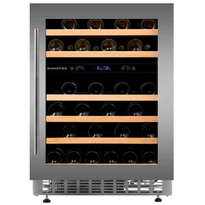 PRONTA CONSEGNA - Dunavox Cantina vino a incasso o libera installazione FLOW-46D DAUF-46.145DSS finitura inox da 60 cm