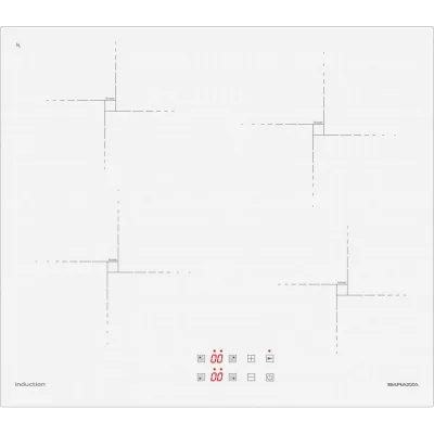 Barazza Piano cottura a induzione Green Plus 1PIDGP6B in vetroceramica bianco da 60 cm