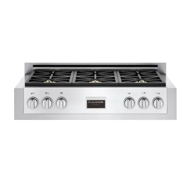 Fulgor Piano cottura a gas Slot-In professionale Sofia FSRT 3606 G X finitura acciaio inox da 91 cm