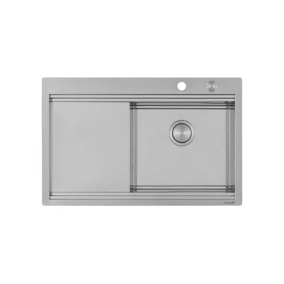 Foster Lavello una vasca con gocciolatoio a sinistra 1040 051 finitura acciaio inox da 80.6x52 cm