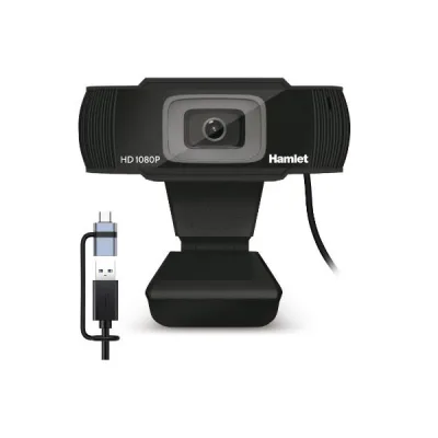 WEBCAM CON MIC. + USB-C ADAPTER HWCAM1080-CX