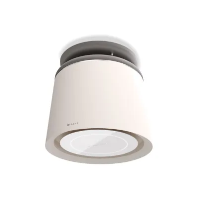 Faber Cappa a isola sospesa Up&Down CÈLINE PLUS WW/CG MATT KL 345.0541.064 finitura bianco caldo e grigio country opaco da Ø60 cm