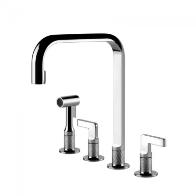 Gessi Miscelatore a 4 fori Inciso Collection 58703 031 finitura cromato