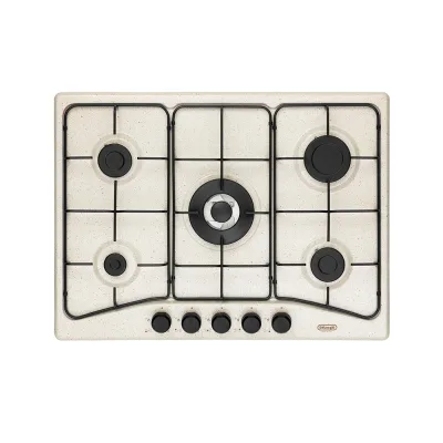 De Longhi Piano cottura a gas FFS 57 ASV finitura avena da 68 cm