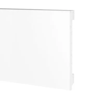 Battiscopa passacavi in duropolimero bianco 2000x150x15mm