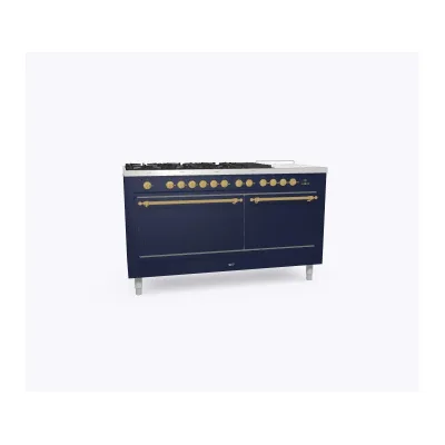 Ilve Cucina P15N da incasso Nostalgie P15SQNE3 doppio forno cieco e piano cottura 7 fuochi con coupe de feu da 150 cm