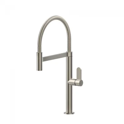PRONTA CONSEGNA - Gessi Miscelatore semi pro monocomando con doccetta estraibile Helium Collection 50009 149 finitura Finox - IN PROMOZIONE FINO AL 5/09