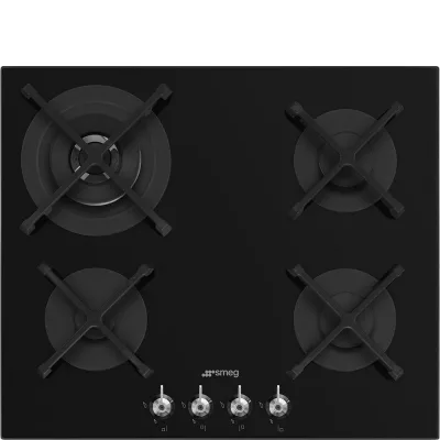 PRONTA CONSEGNA - Smeg S Piano cottura a gas PV364N in vetro nero da 60 cm